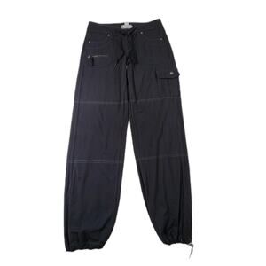 Athleta Bettona Boyfriend Cargo Pants Women Small Black Y2K Utility